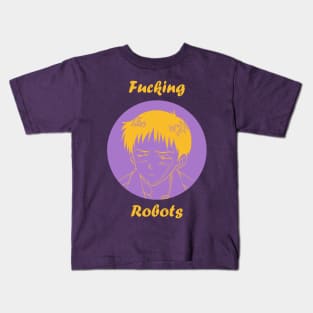 Fucking Robots Shinji Ikari Evangelion Kids T-Shirt